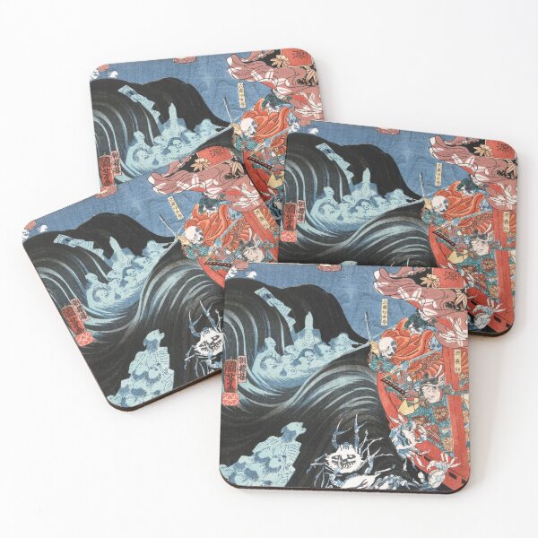 Item preview, Ghosts Attack Samurai with Monster Crabs - Utagawa Kuniyoshi, Gothic Japanese Art for Halloween designed and sold by CoolArtGeek.