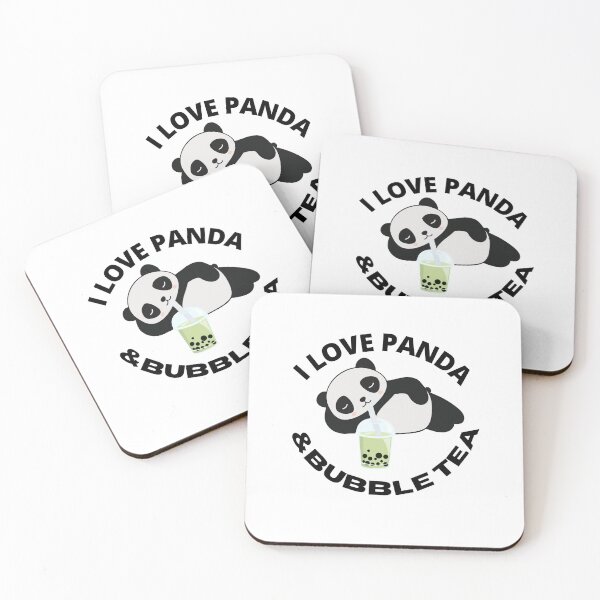 Item preview, I Love Panda and Bubble Tea  designed and sold by RheaRealm.