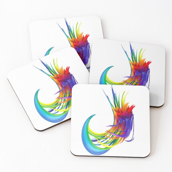 Item preview, Rainbow abstract twisted brush stroke. Bright curl, artistic spiral. designed and sold by tatkhagata.