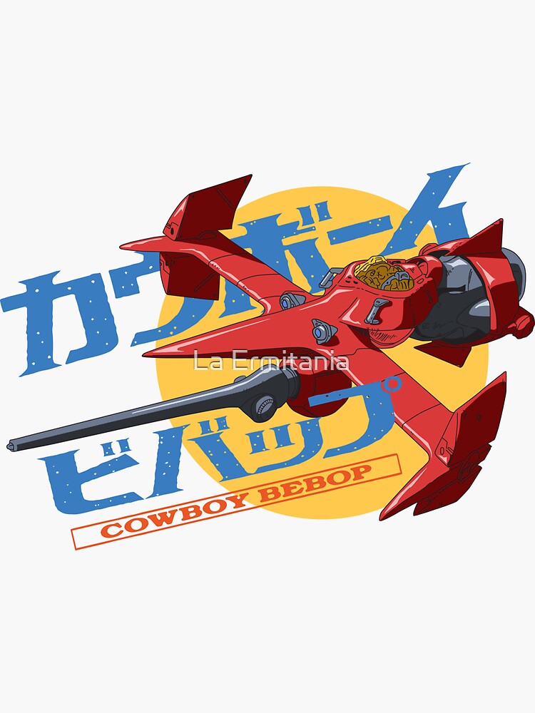"Swordfish II Cowboy Bebop Ship" Sticker for Sale by dystopix Redbubble