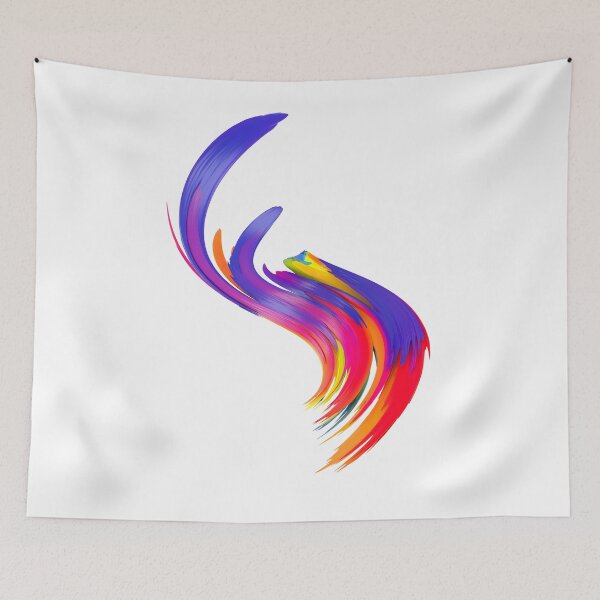 Item preview, Multicolored abstract twisted brush stroke. Bright curl, artistic spiral. designed and sold by tatkhagata.