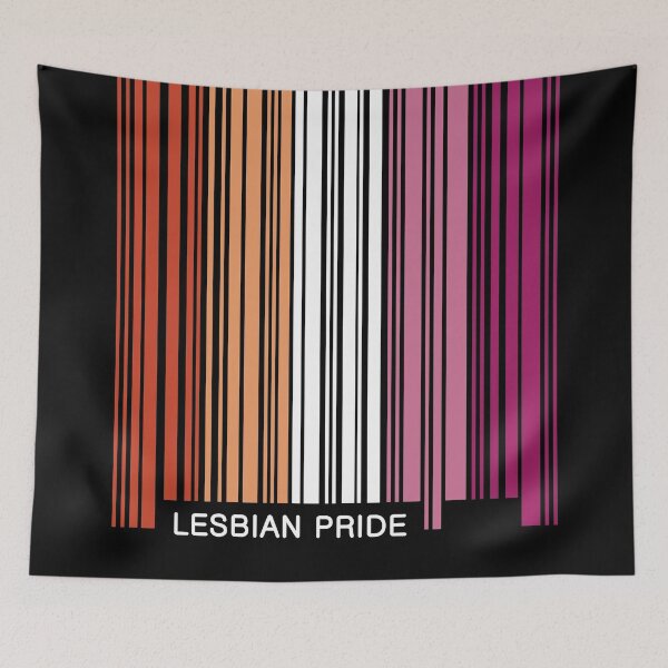 Item preview, Lesbian Pride Barcode Graphic designed and sold by iscaStudioArt.