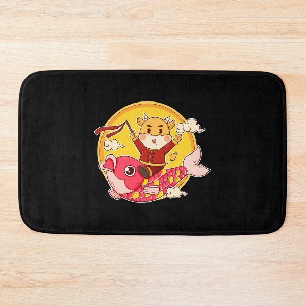 Item preview, Cute Kawaii Ox Riding a Koi Fish  designed and sold by Red-ElYoubi.