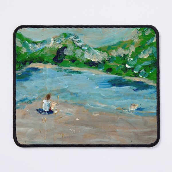 Item preview, "Woman Seated On an Inner Tube, Observing a River" designed and sold by Gelarie Johnson.