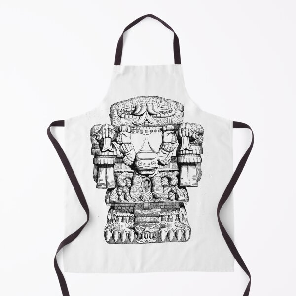 Item preview, Coatlicue Mother of Gods Aztec Statue Line Art designed and sold by signsandsymbols.