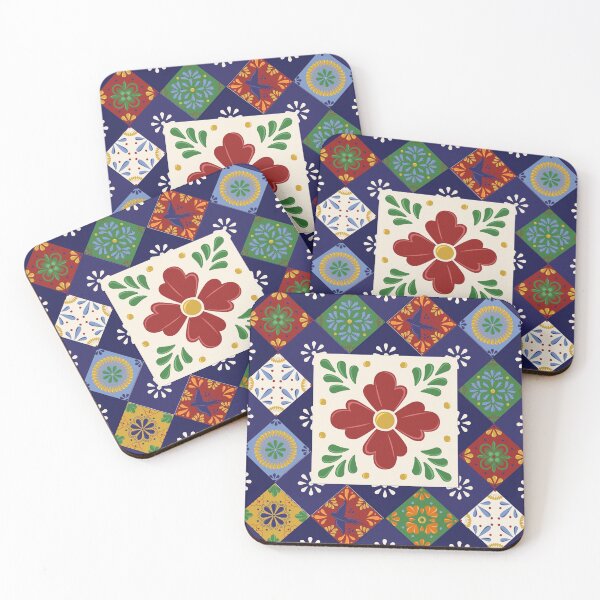 Item preview, Mexican Talavera Floral Pattern by Akbaly designed and sold by Akbaly.