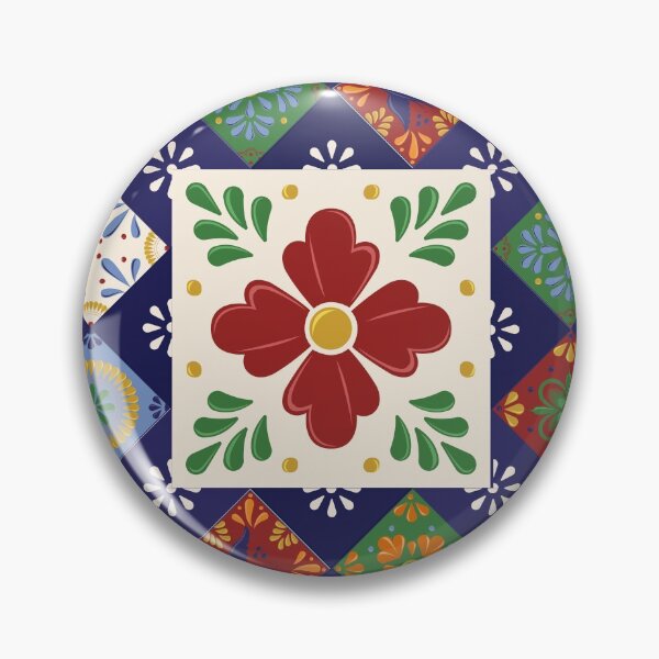 Item preview, Mexican Talavera Floral Pattern by Akbaly designed and sold by Akbaly.