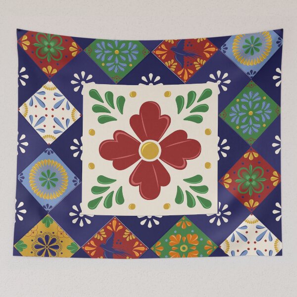 Item preview, Mexican Talavera Floral Pattern by Akbaly designed and sold by Akbaly.