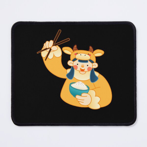 Item preview, Child in ox costume holding rice bowl and chopsticks designed and sold by Red-ElYoubi.