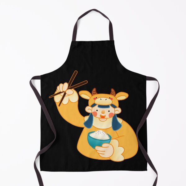 Item preview, Child in ox costume holding rice bowl and chopsticks designed and sold by Red-ElYoubi.