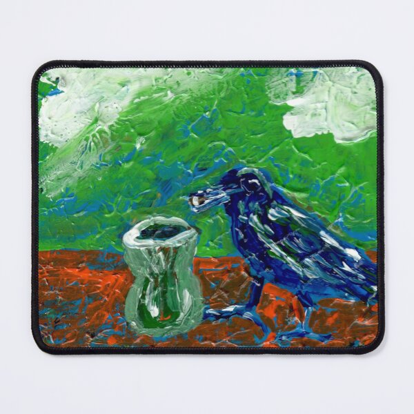 Item preview, "I'm Not Really Sure If I'm Still Thirsty" Crow with Pitcher designed and sold by Gelarie Johnson.