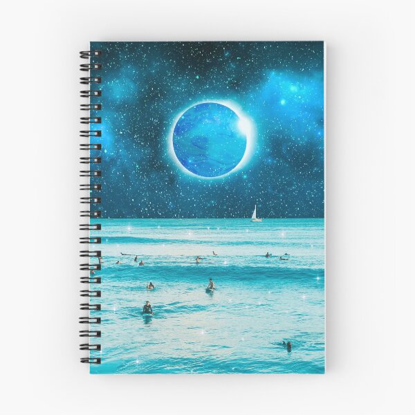 Item preview, Blue eclipse surreal magical  beach  designed and sold by Yasmine khalifa.