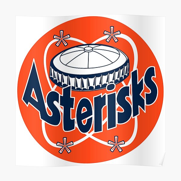 Houston Trashtros Asterisks Cheaters Trash Can | Poster