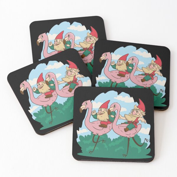 Item preview, Garden Gnomes Racing Flamingos designed and sold by popularthreadz.