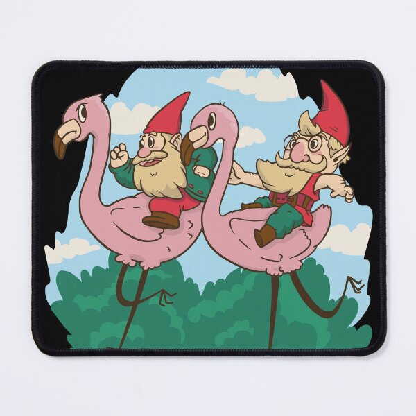 Item preview, Garden Gnomes Racing Flamingos designed and sold by popularthreadz.