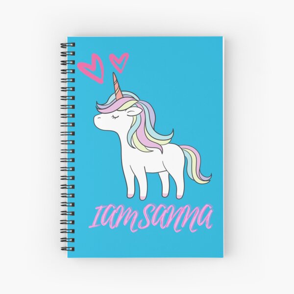 Cute Unicorn Iamsanna Notebook Spiral Notebook