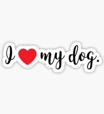 Je coeur mon chien Sticker