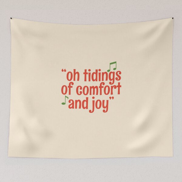 Item preview, Retro Christmas Carol Music Quote Oh Tidings Of Comfort & Joy - God Rest Ye Merry Gentlemen designed and sold by retroyule.
