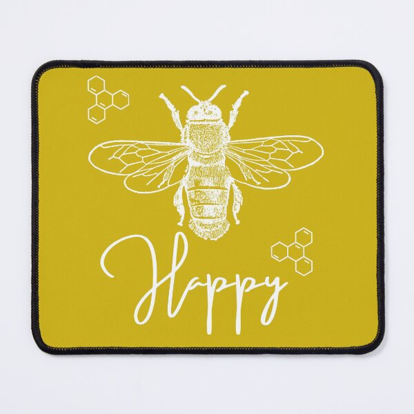 Item preview, Bee Happy (white) designed and sold by BlkBearyDesigns.