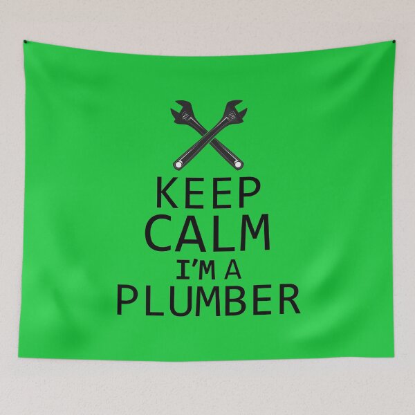 Item preview, Keep Calm I'm A Plumber Funny quote designed and sold by DesignHouse07.