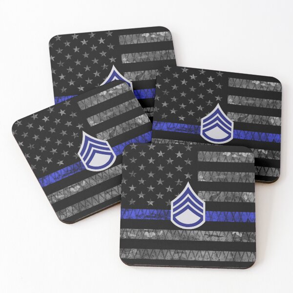 Item preview, Staff Sergeant Thin Blue Line Distressed Flag designed and sold by Jared Davies.