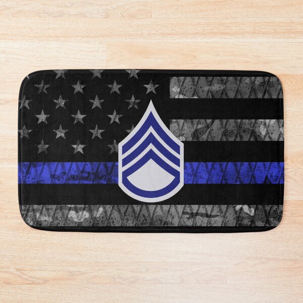 Item preview, Staff Sergeant Thin Blue Line Distressed Flag designed and sold by Jared Davies.