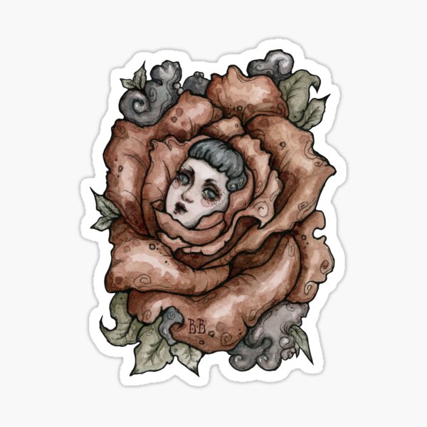 Blumengesichtsmädchen 2 Sticker