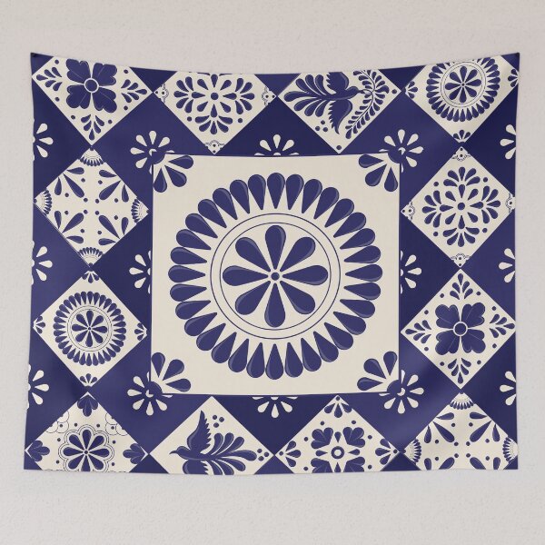 Item preview, Mexican Talavera Blue Pattern by Akbaly designed and sold by Akbaly.