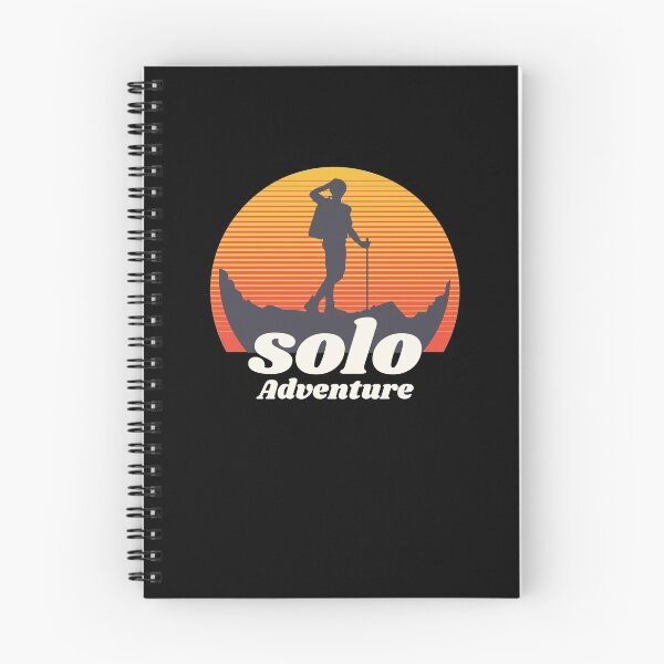 Item preview, Senderista aventurera en solitario al atardecer designed and sold by SoloDesignCo.