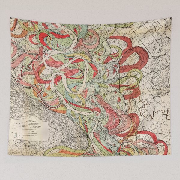 Item preview, Vintage 1944 Map of Meandering Mississippi River #6 designed and sold by Gin  Neko.