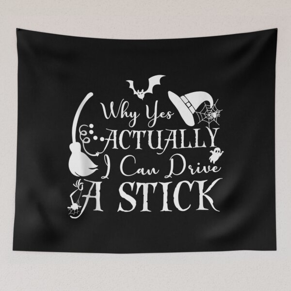 Item preview, Why Yes Actually I Can Drive a Stick Witch Funny Halloween Tank Top designed and sold by EuphemiaShop.