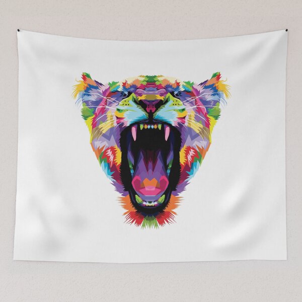 Item preview, Big Cat Yawning Pop Art designed and sold by The Masked Designer.