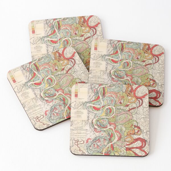 Item preview, Vintage 1944 Map of Meandering Mississippi River #7 designed and sold by Gin  Neko.