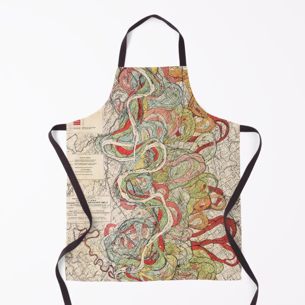 Item preview, Vintage 1944 Map of Meandering Mississippi River #7 designed and sold by Gin  Neko.