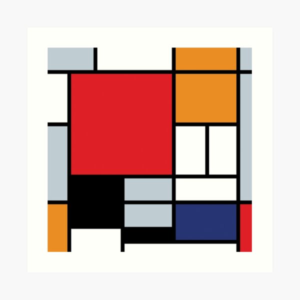Mondrian Composition With Large Red Plane