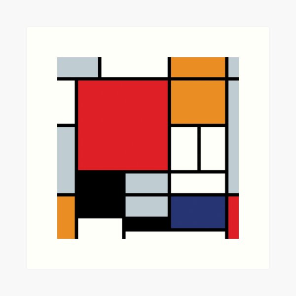 Item preview, Mondrian Composition With Large Red Plane designed and sold by Inside Out Designs.