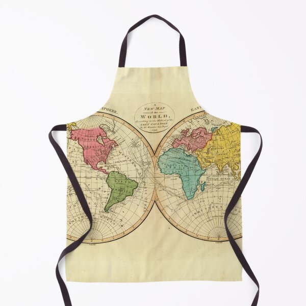 Item preview, Old Map of the World, according to the method of the Abbe Gaultier in 1799 designed and sold by ganje.