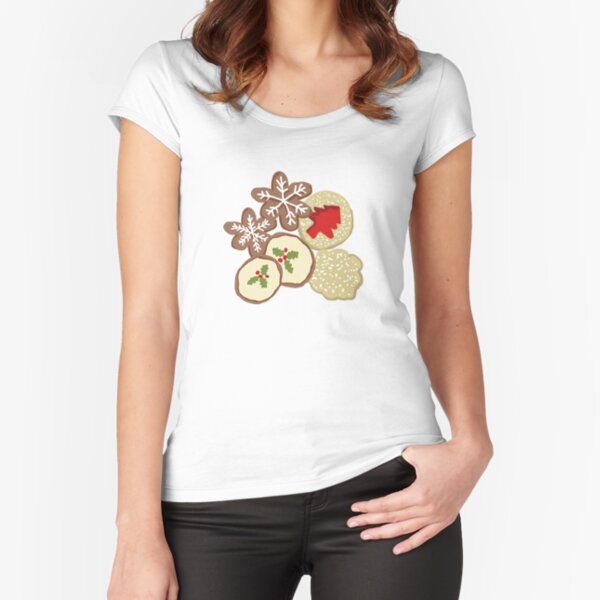 Iced decorated Christmas cookies, perfect for the festive baker Fitted Scoop T-Shirt