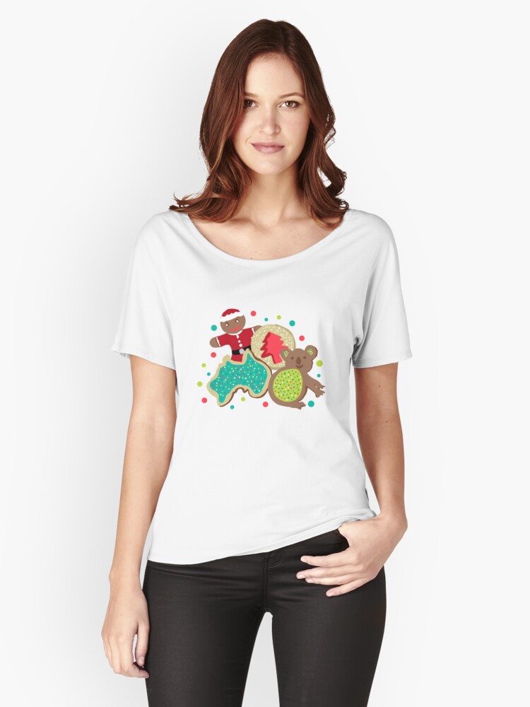 Christmas cookies with Koala, gingerbread man, Australia shape and christmas T-shirt for Sale by thatsgraphic | Redbubble | christmas - baking t-shirts cookies t-shirts