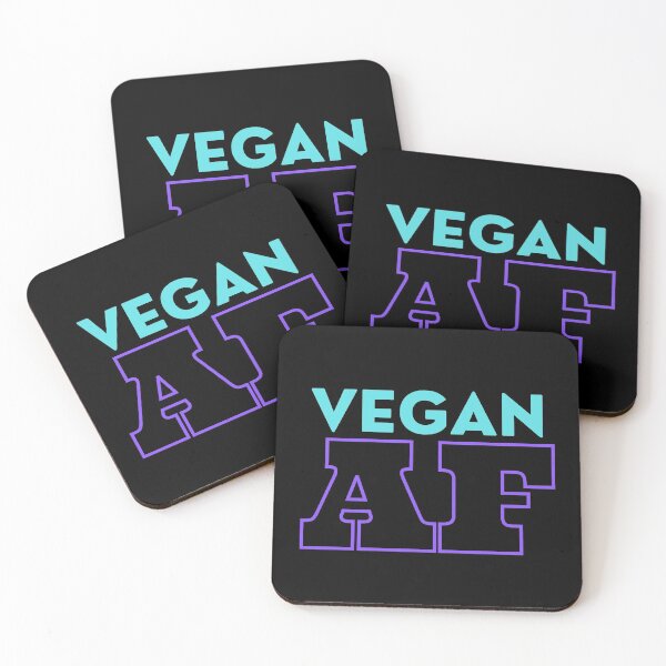 Item preview, Vegan AF Funny Slogan Turquoise Purple Edition  designed and sold by Vegginitup.