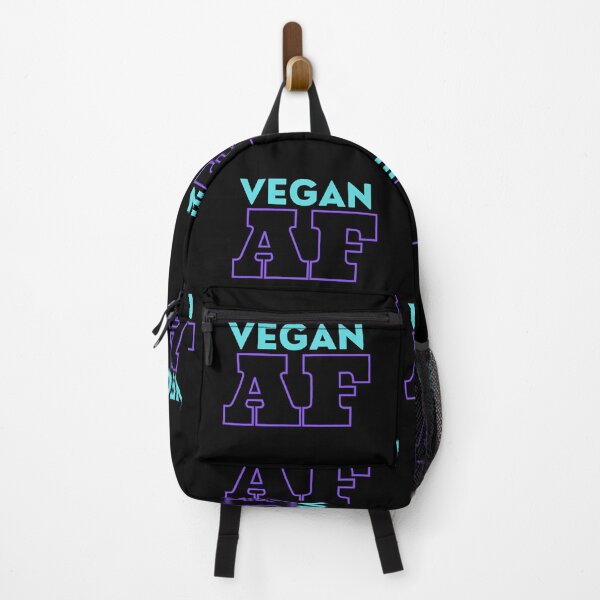Item preview, Vegan AF Funny Slogan Turquoise Purple Edition designed and sold by Vegginitup.