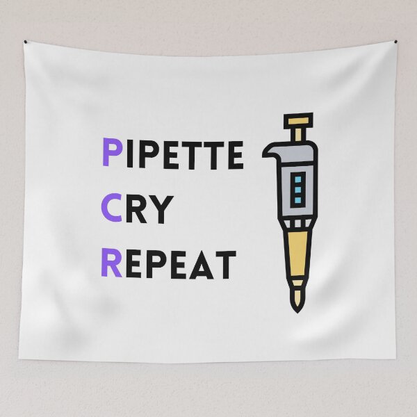 Item preview, PCR: Pipette, Cry, Repeat designed and sold by Sci-Ninja-Blog.