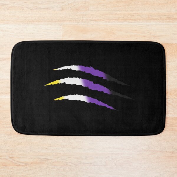 Item preview, Fierce Nonbinary Pride Claw Marks designed and sold by FalcoSkyWolf.