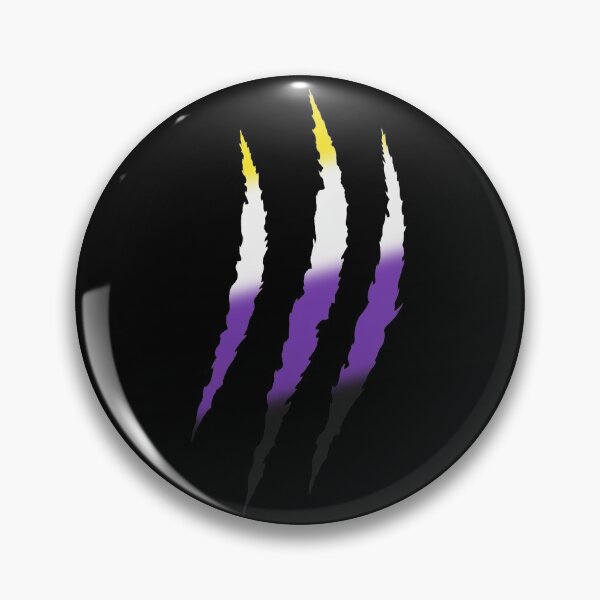 Item preview, Fierce Nonbinary Pride Claw Marks designed and sold by FalcoSkyWolf.