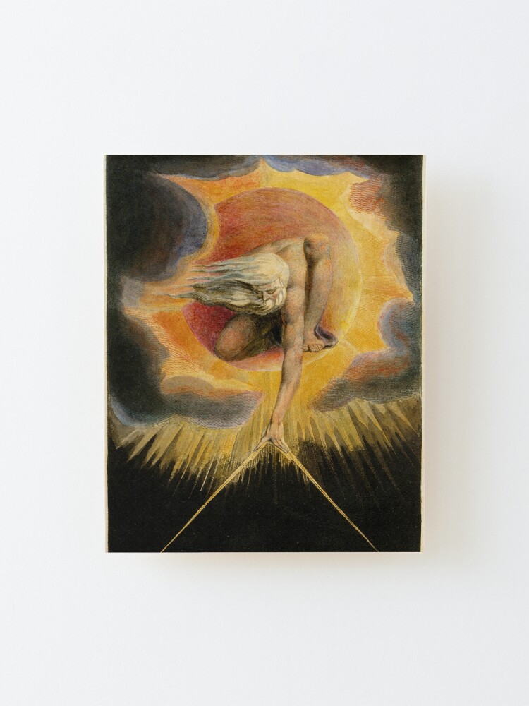 Alternate view of The Ancient of Days is a design by William Blake, originally published as the frontispiece to the 1794 work Europe a Prophecy Mounted Print