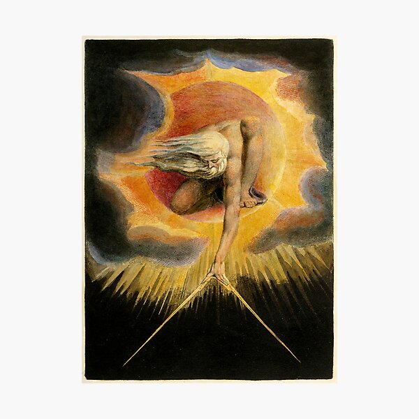 The Ancient of Days is a design by William Blake, originally published as the frontispiece to the 1794 work Europe a Prophecy Photographic Print