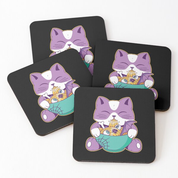 Item preview, Kawii Kitty anime eating spooky ramen Halloween- men’s and women’s  Halloween  designed and sold by Designs Of all kinds.