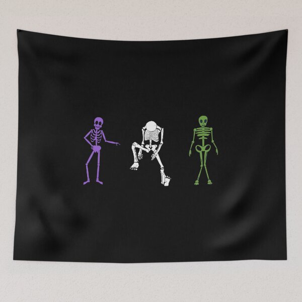 Item preview, Gender Queer Halloween Skeletons. Genderqueer Pride designed and sold by Subtle Pride Shop.