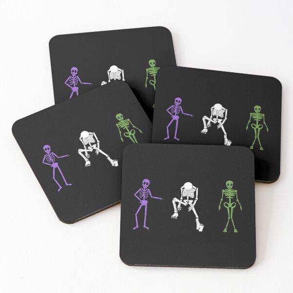Item preview, Gender Queer Halloween Skeletons. Genderqueer Pride designed and sold by Subtle Pride Shop.