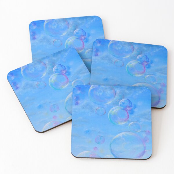 Item preview, Bubbles painted. Blue soap bubbles fly in the clear summer sky designed and sold by Goldstarwork.